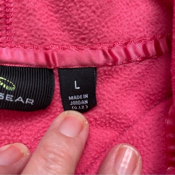 ❄️ Tek Gear Y2K Pink Cropped Fleece Hoodie Size Large EUC - Picture 6 of 14